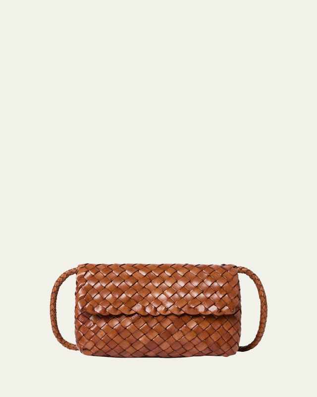 Mini Woven Buffalo Leather Crossbody Bag